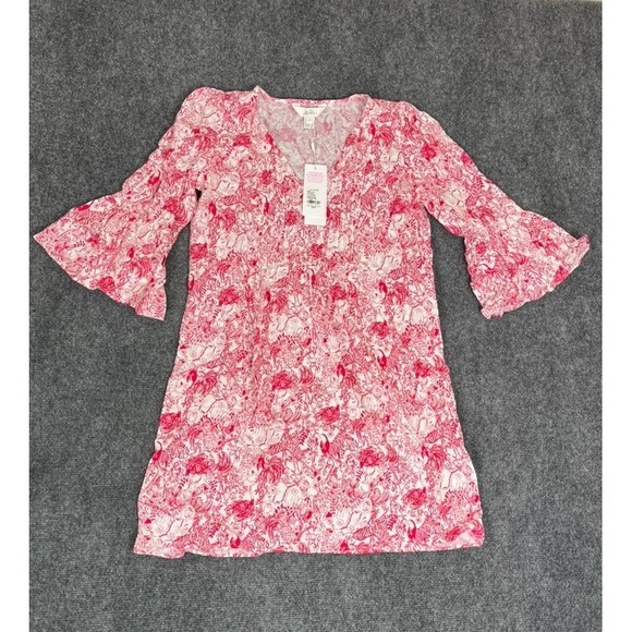 Lilly Pulitzer Dresses & Skirts - Lilly Pulitzer Raspberry Rouge Animal Magnetism Dress 3/4 Sleeve Rayon Size‎ 0